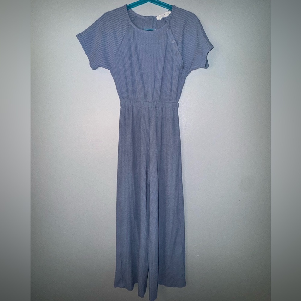 Zara Blue Striped Kids Jumpsuit Girls Size 8